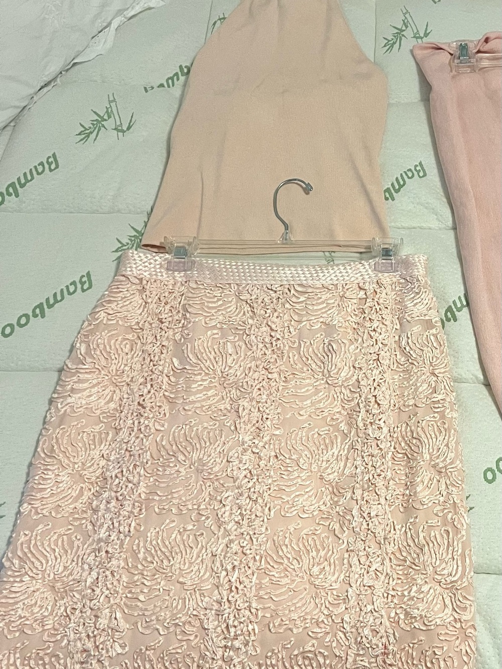 Textured Light Pink Women's Skirt